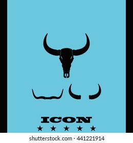 Silhouettes of horns icon.