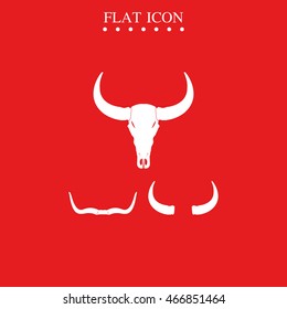 Silhouettes of horns icon.