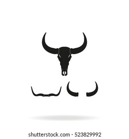 Silhouettes of horns icon.