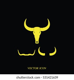 Silhouettes of horns icon.