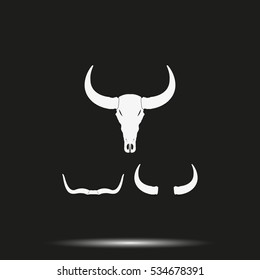 Silhouettes of horns icon.