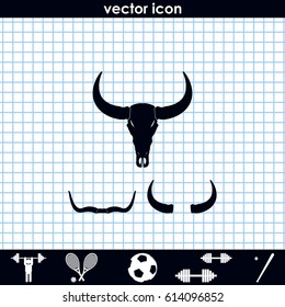 Silhouettes of horns icon.