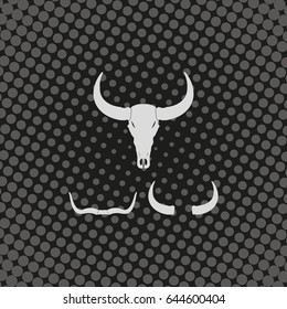 Silhouettes of horns icon.