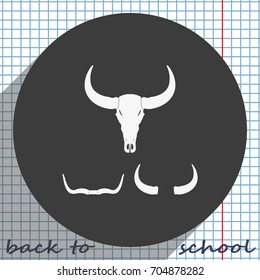 Silhouettes of horns icon.