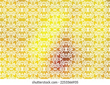 Silhouettes of identical leaves seamless pattern. Vector hand drawn illustration in simple scandinavian doodle cartoon style. Isolated brown-yellow branches on a white background.