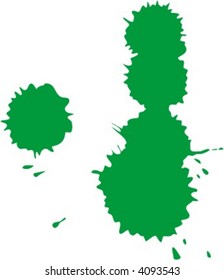 silhouettes of inky spots
