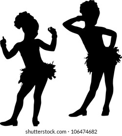 Silhouettes of kids