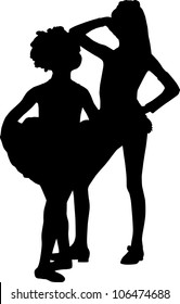 Silhouettes of kids