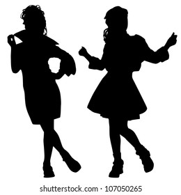 Silhouettes of kids