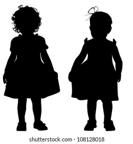 Silhouettes of kids