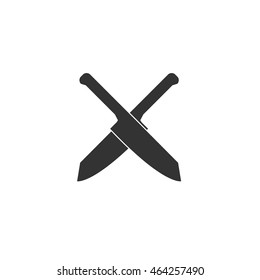 Silhouettes of kitchen knives , vector