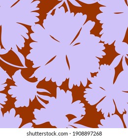 Silhouettes de grandes flores de jardín. Pétalos y brotes exuberantes. Estilo vintage. Patrón veraniego sin costura hecho de flores praderas abstractas. Ornamento de las sombras floresas. Diseño textil y de tela.