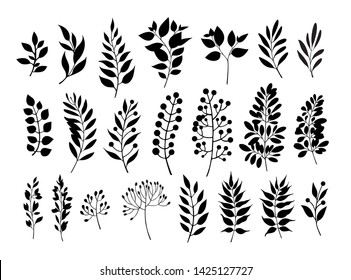 Free Free 244 Silhouette Flower Leaves Svg SVG PNG EPS DXF File