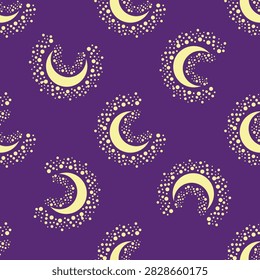 Silhouettes Magic symbols seamless