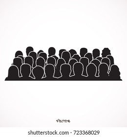 Silhouettes of Male, Female, Audiences.