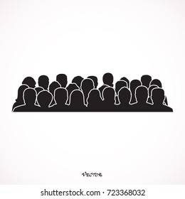 Silhouettes of Male, Female, Audiences.