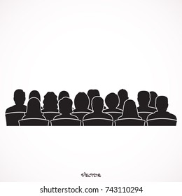 Silhouettes of Male, Female, Audiences.