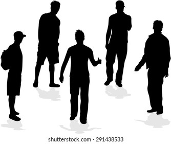 Silhouettes of a man.