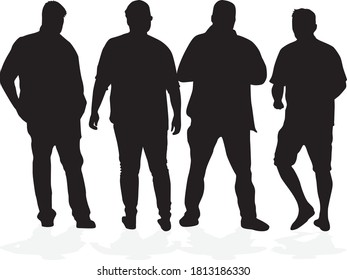 Siluetas de un hombre, ilustración conceptual