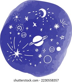 Silhouettes of many types of stars.