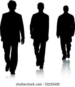 Silhouettes of men