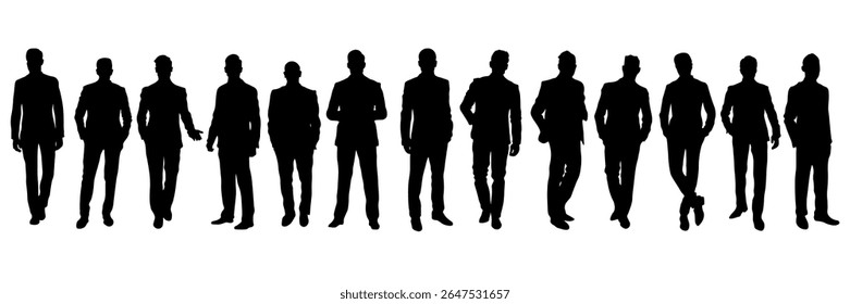  Silhouettes of men in formal suits