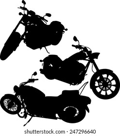 silhouettes motorcycle