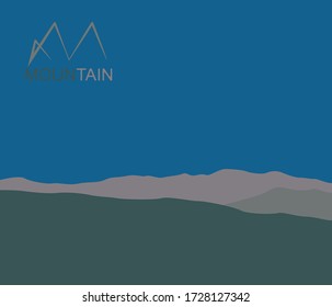 Silhouettes of the mountains,Wallpaper in the natural concept.mountains landscape logo.You can use this logo for any business, especially for travel companies