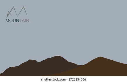 Silhouettes of the mountains,Wallpaper in the natural concept.mountains landscape logo.You can use this logo for any business, especially for travel companies.