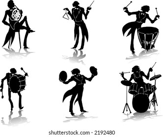 Silhouettes of musicians (3)