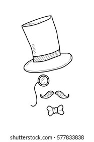 silhouettes of mustache