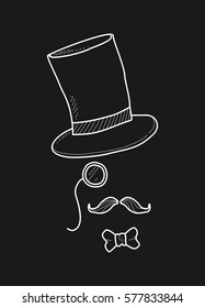 silhouettes of mustache