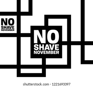 silhouettes with No Shave November text 4