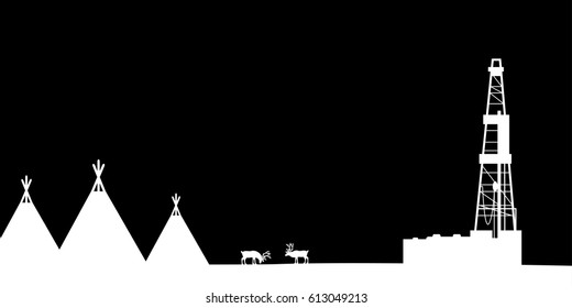 Silhouettes of the northern landscape.