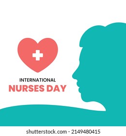 Silhouettes of nurse. International nurses day. Flat vector illustration isolated.