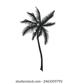 Silhouettes palm tree illustration design.