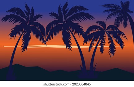 248 80 Purple Blue Pink Palm Tree Background Images, Stock Photos ...