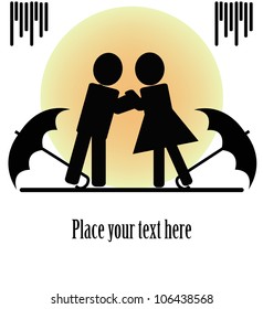 Silhouettes of people
