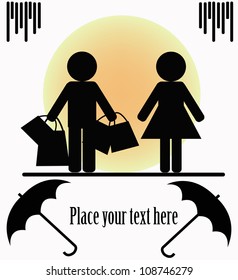Silhouettes of people