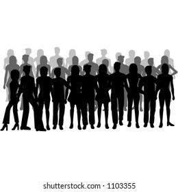 Silhouettes of people