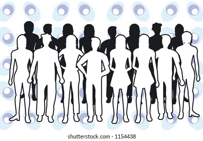 Silhouettes of people