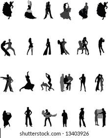 Silhouettes of people