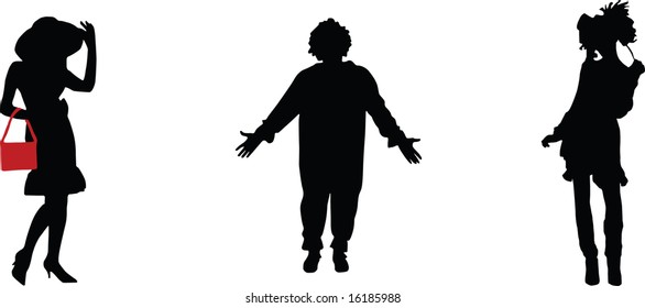 Silhouettes of people