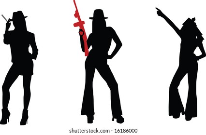 Silhouettes of people