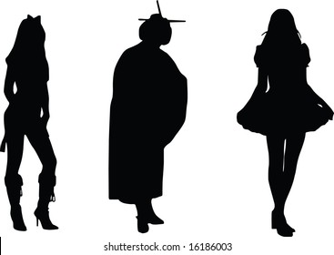 Silhouettes of people