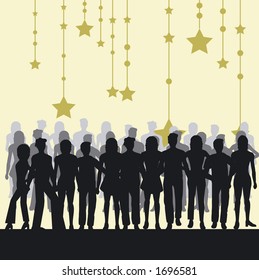 Silhouettes of people