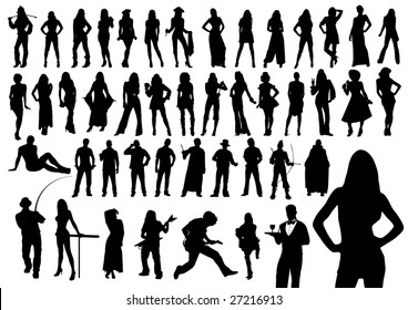 Silhouettes of people