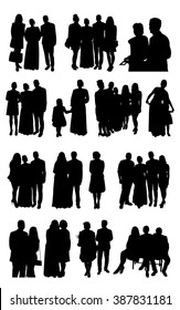 Silhouettes of people 