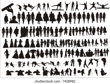 Silhouettes of people