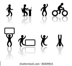 Silhouettes of people